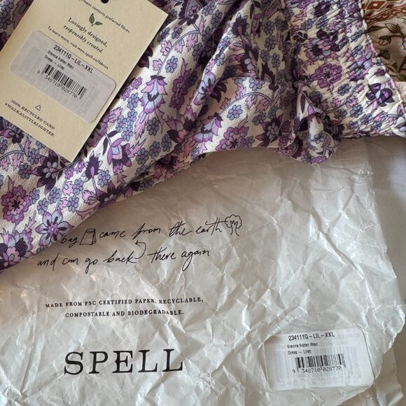 Spell Sienna Halter Maxi Dress Boho Floral NWT sz XXL - Picture 4 of 6